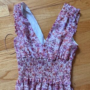 Banana Republic Pink Floral Maxi Dress